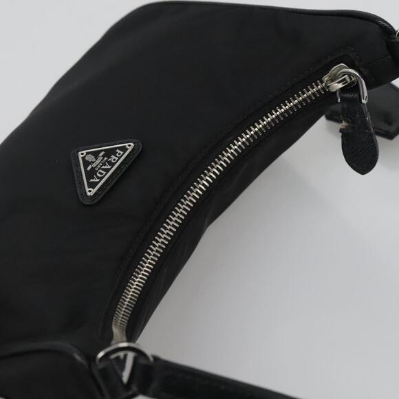 PRADA Shoulder Bag Nylon Black Silver - Picture 6 of 12
